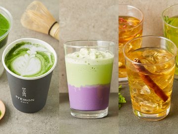 「宇治抹茶ラテ」（580円）や「フローズンベジ抹茶スムージー」（900円）などバラエティー豊かなドリンクメニュー