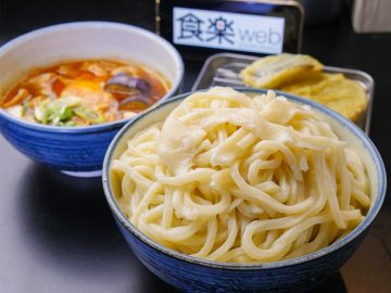 重量1.3kg超えのデカ盛りうどん！ 池袋の新店『肉汁うどん 奥村。』で豪快すぎる「辛たまご肉汁うどん」を食べてきた